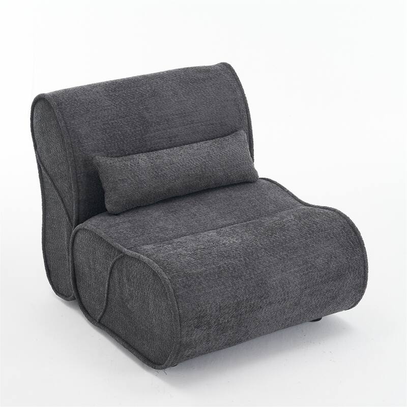 Soft Pellet Velvet Recliner