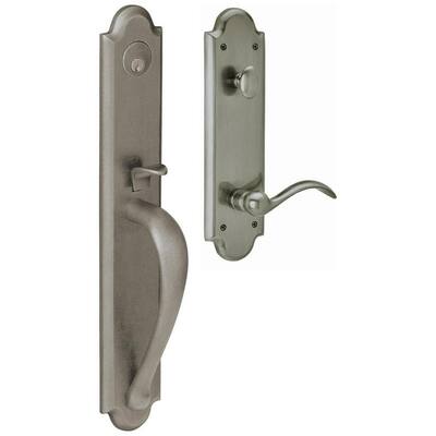 Baldwin Left Handed Boulder Full Dummy Handleset with Beavertail Lever