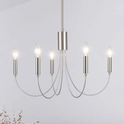 5-Light 23.62 in. Classic Chandelier for Kitchen Living Room