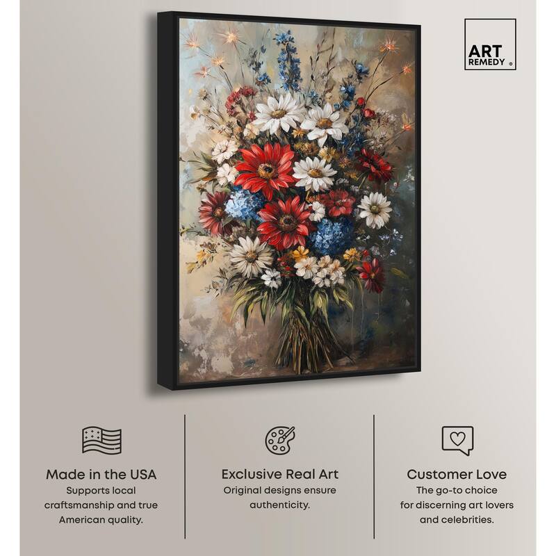 Symphony of Flowers II Canvas by Art Remedy