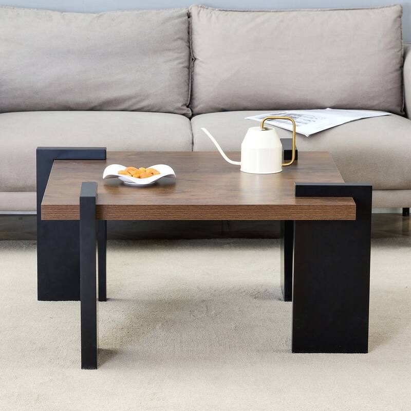 Modern minimalist living room coffee table - Walnut