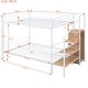 preview thumbnail 6 of 40, Metal Bunk Bed with Lateral Storage Ladder and Wardrobe for Kids, Boys and Girls