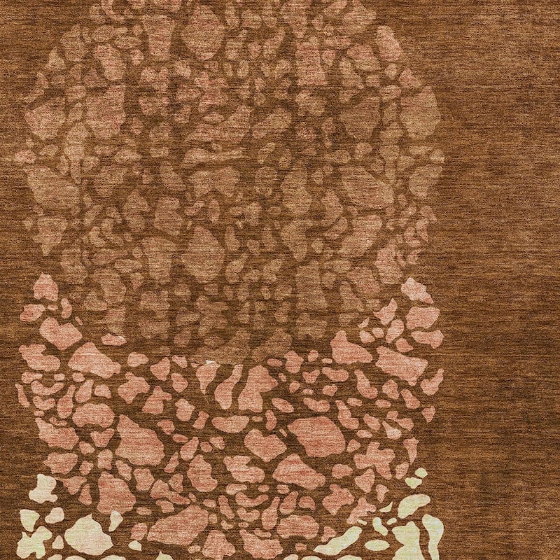 HomeRoots Abstract Transitional Rectangle Outdoor Rug