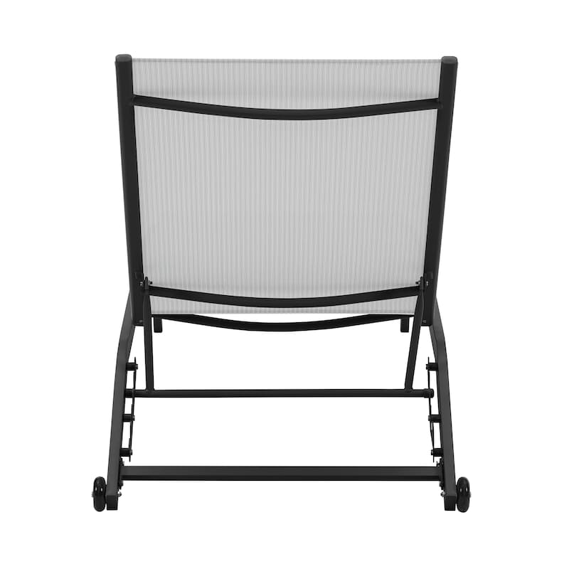 Corvus Antonio Outdoor Contemporary Sling-Fabric Adjustable Chaise Lounge