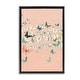 preview thumbnail 1 of 26, Stupell Blush Butterflies over Pink Framed Floater Canvas Wall Art Design By Petal Prints Design 25 x 17 - Black