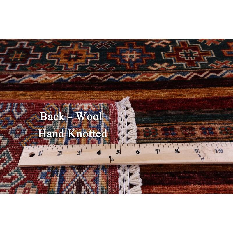 Golden Nile Khorjin Persian Gabbeh Hand Knotted Wool Rug - 2' 8" X 4' 2"