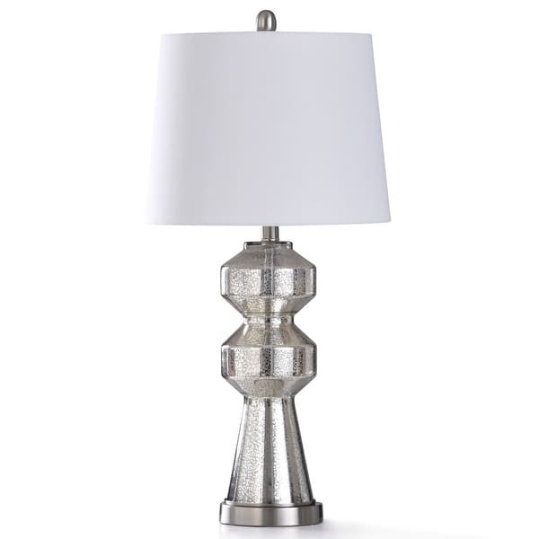 StyleCraft Northbay Silver Mercury Glass Body with Brushed Steel Metal ...