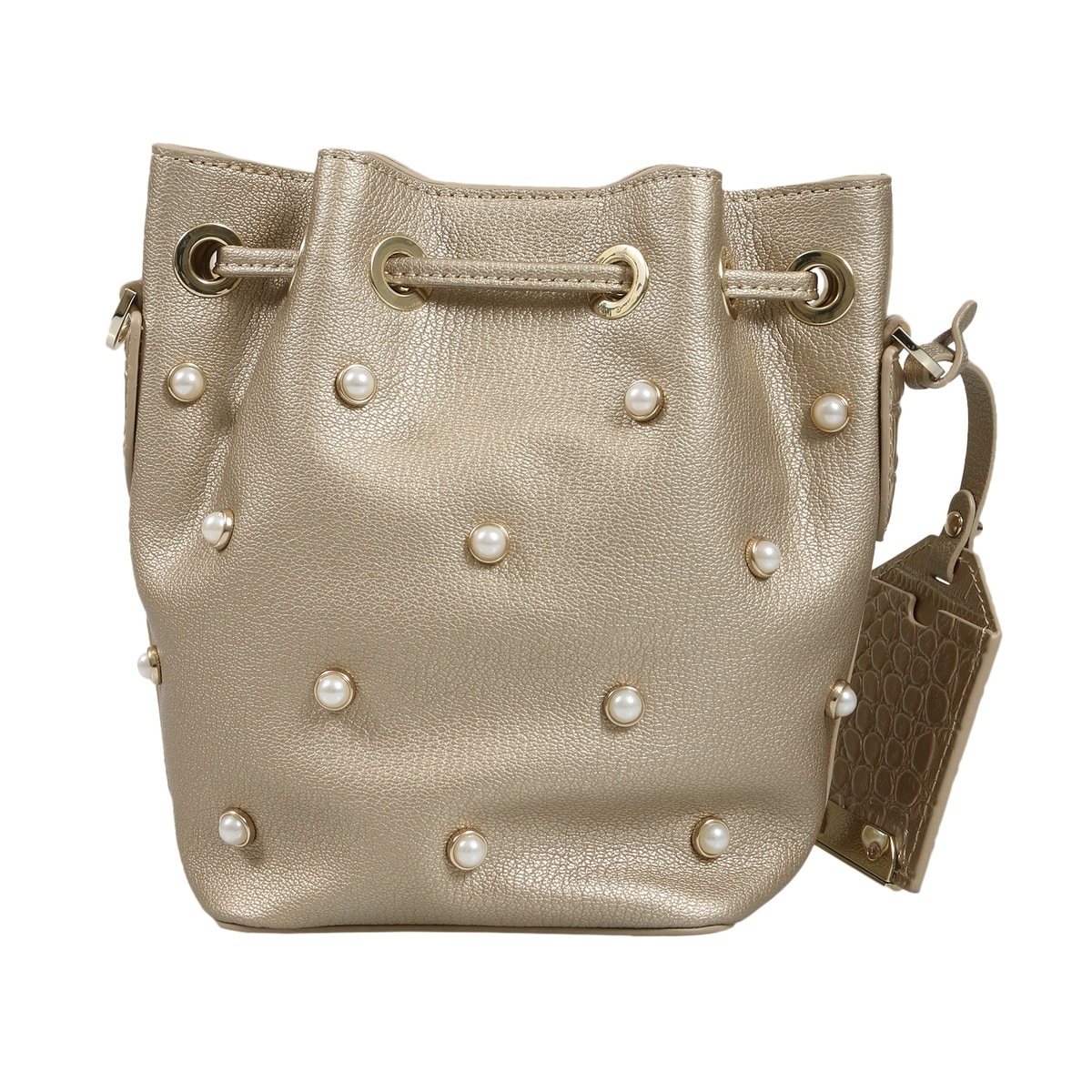 gold bucket bag