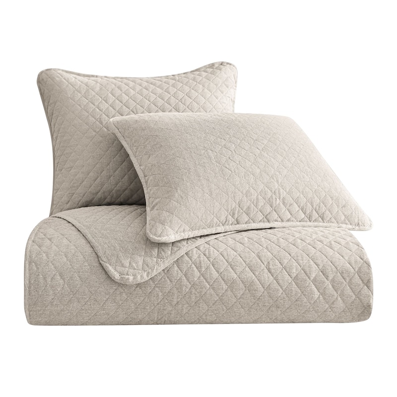 Indigo Hill by HiEnd Accents Anna Diamond 3 Piece Quilted Coverlet Set
