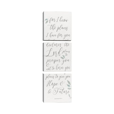 iCanvas "Inspired Panel I" by hartworks 3-Piece Canvas Wall Art Set