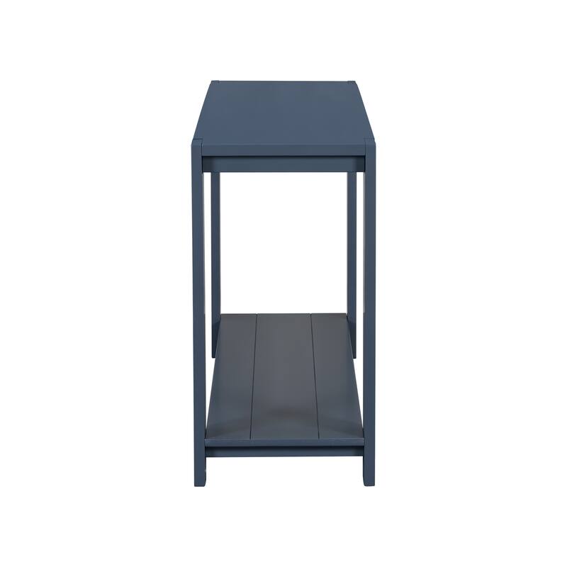 Modern Wood Entryway Table Narrow Console Table Behind Couch Sofa Table with Open Storage Shelves for Living Room, Hallway