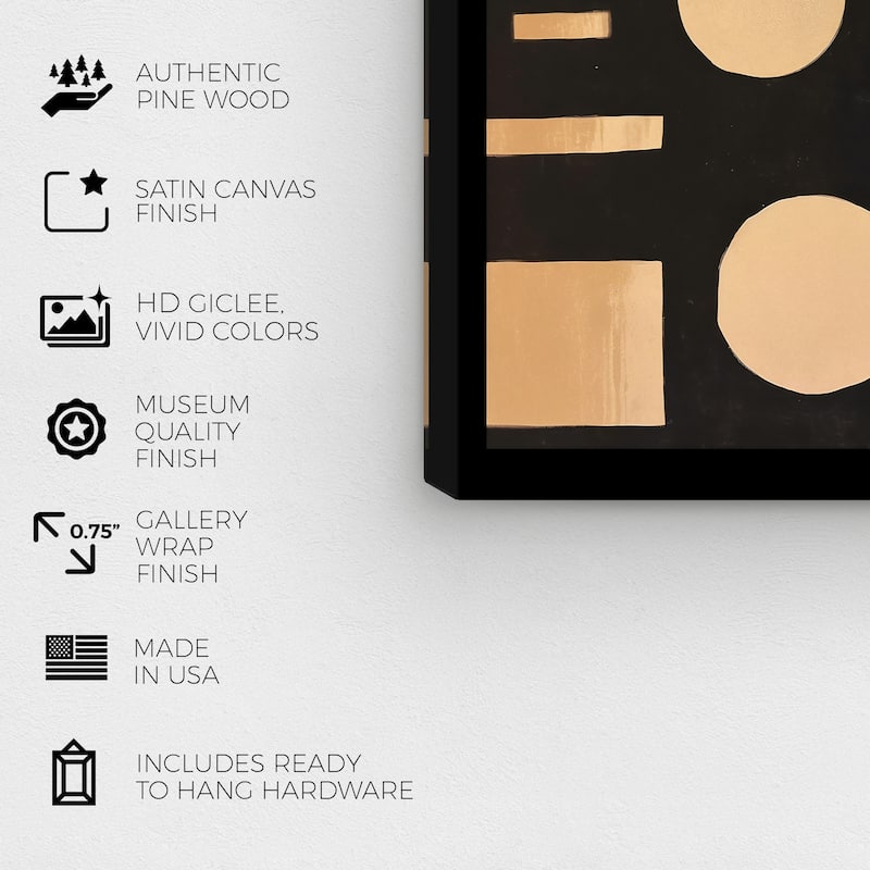 Wynwood Studio Canvas Abstract Die Cut Shapes Brown and Ochre Modern & Contemporary Wall Art Canvas Print