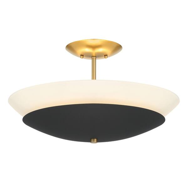 slide 2 of 3, Minka Lavery 1701 Bax 3 Light 19" Wide Semi-Flush Bowl Ceiling Fixture