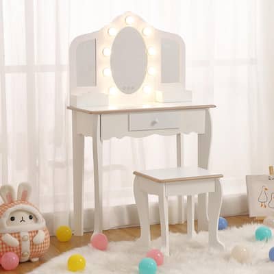 Princess Vanity Set with Touch Light and 3 Mirrors
