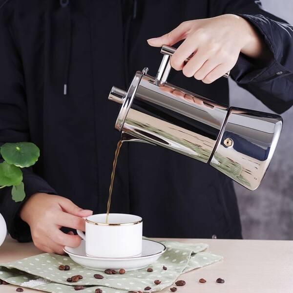 12 Cup Stovetop Espresso Maker Stainless Steel , 17.5 oz - Bed Bath &  Beyond - 37515426