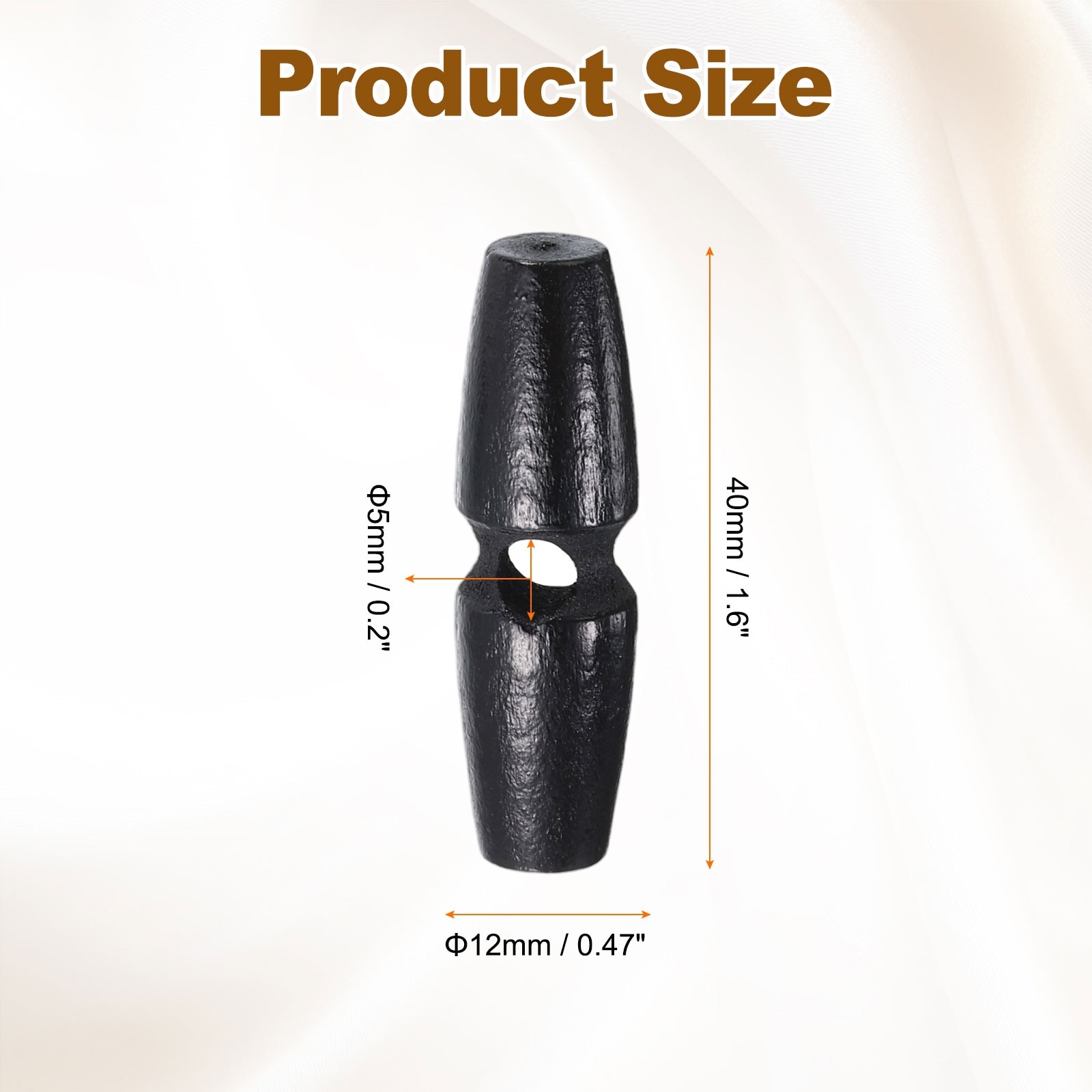 Wooden Toggle Buttons Single Hole Wood Olive Horn Sewing Buttons for Coat Sweaters Clothing DIY Craft