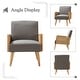 preview thumbnail 31 of 57, Carmina Upholstered Accent Chair with Natural Rattan Arms by HULALA HOME