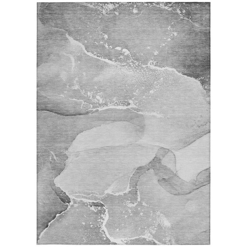 Lalu Contemporary Abstract Weather Resistant Blended Style Outdoor Rug