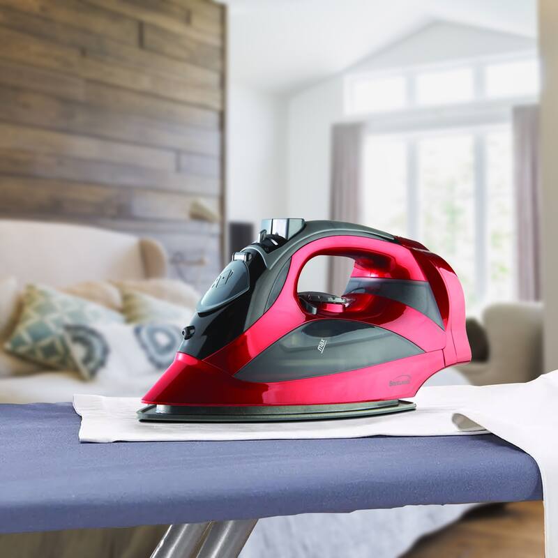 Steam Iron With Retractable Cord Ruby