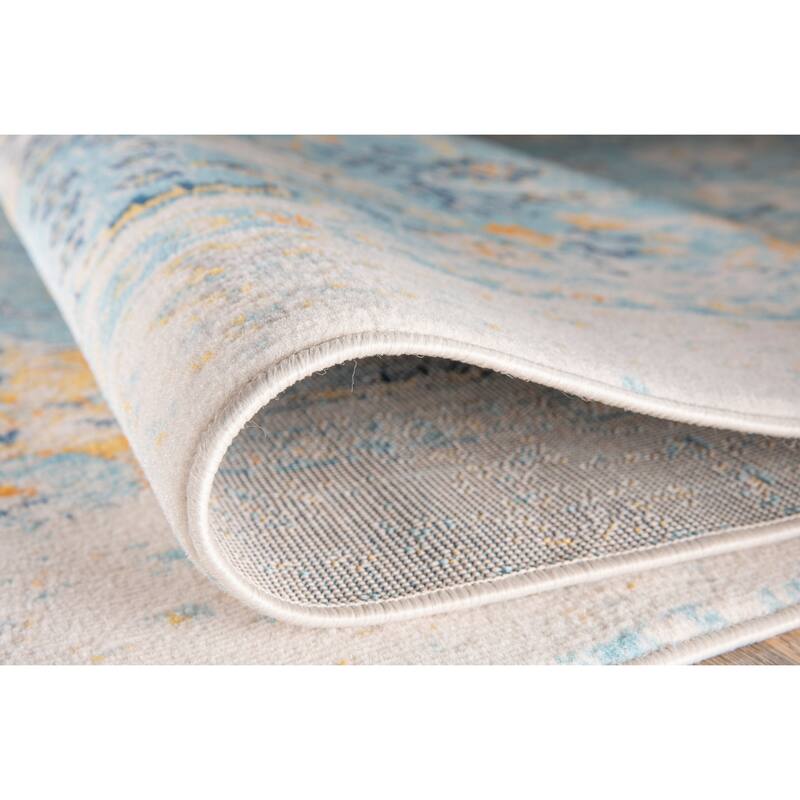 The Curated Nomad Sunset Bohemian Vintage Medallion Rug