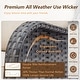 preview thumbnail 14 of 97, Gray Wicker Rattan Outdoor Patio Furniture Set Swivel Chair with Cushion