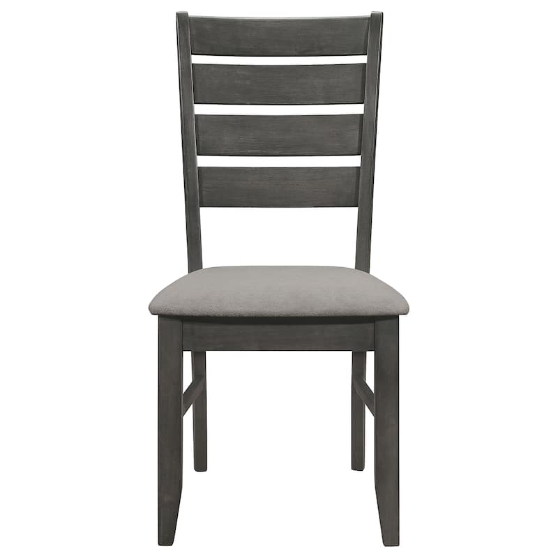 Dexter Grey and Dark Grey Padded Seat Side Chair (Set of 2)