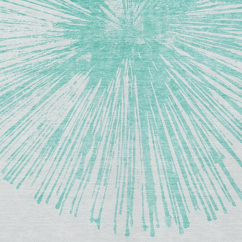 HomeRoots Abstract Transitional Rectangle Outdoor Rug