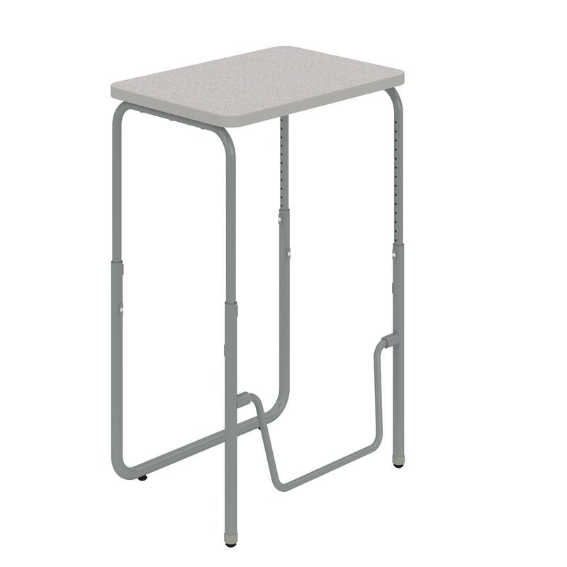 Height Adjustable Kid Desk with Swinging Footrest Bar