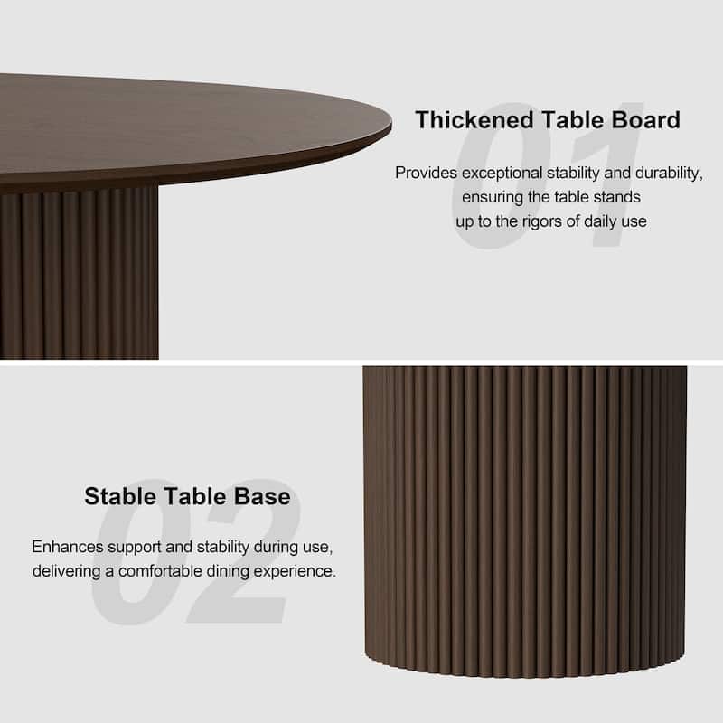 86" Big Solid Wood Oval Dining Table Kitchen Table for Family