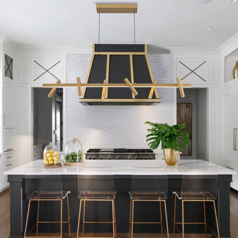 6 Light Modern Industrial LED Track Lighting Kit Industrial Adjustable Linear Spotlights - W47.24"