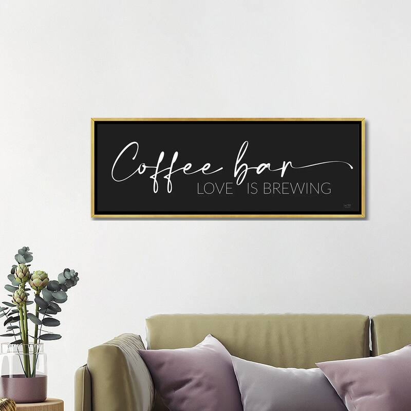 iCanvas "Coffee Bar" by Lux Me Designs Framed