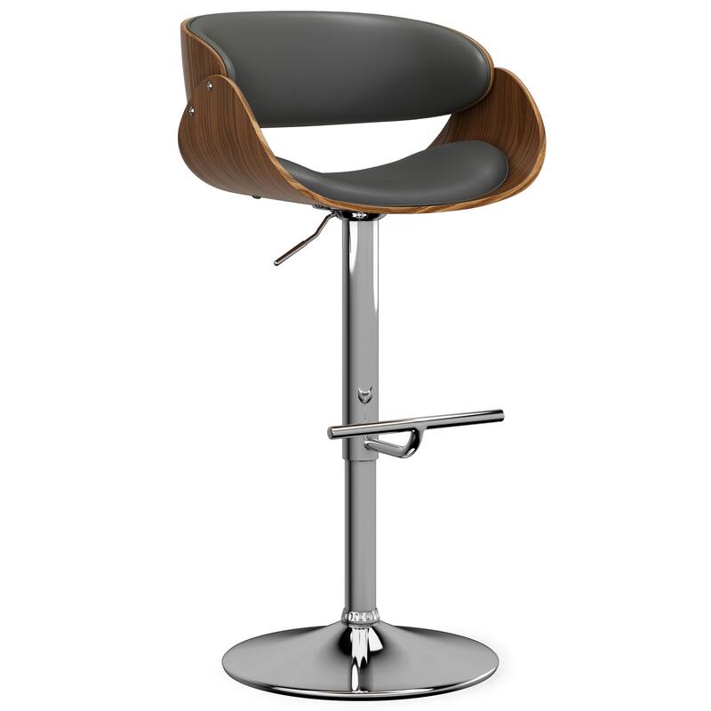 WYNDENHALL Gilford Mid Century Modern 34" Adjustable Swivel Bar Stool