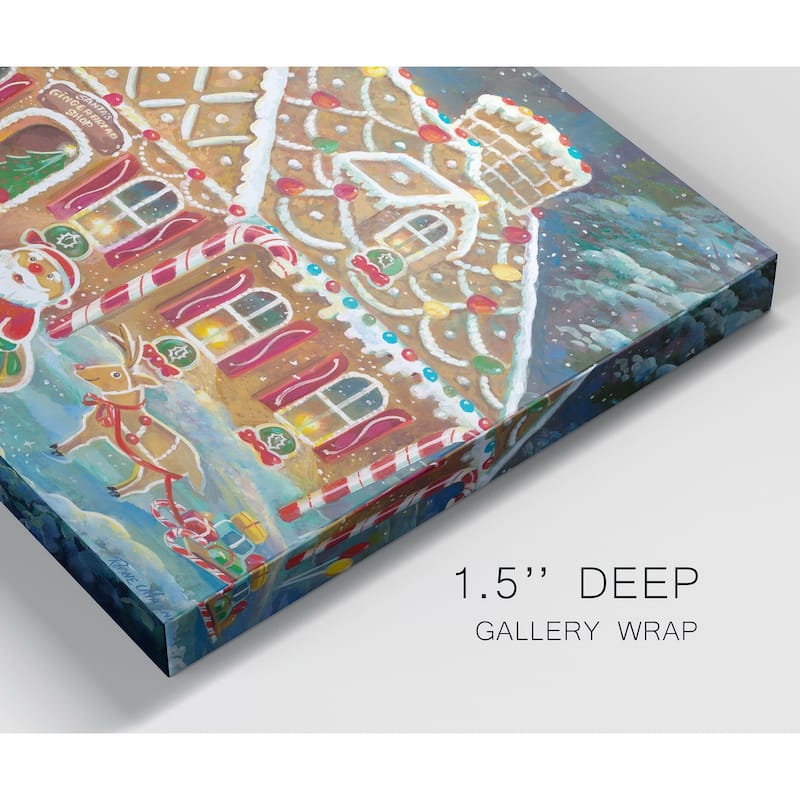 Santa's Ginger Workshop-Premium Gallery Wrapped Canvas - Ready to Hang