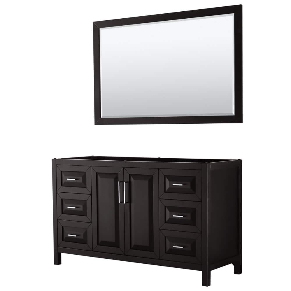 Wyndham Collection Daria 59" Single Free Standing Vanity Cabinet -