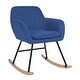 preview thumbnail 10 of 18, Carson Carrington Saleboda Contemporary Rocking Chair Dark Blue