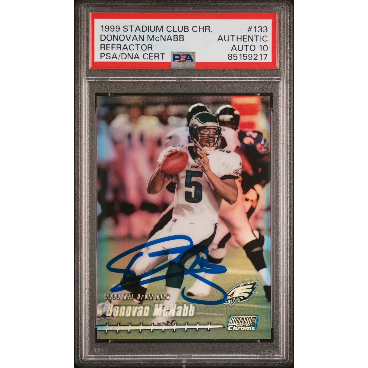 Donovan McNabb 1999 Topps Stadium Club Refractor Rookie Card #133