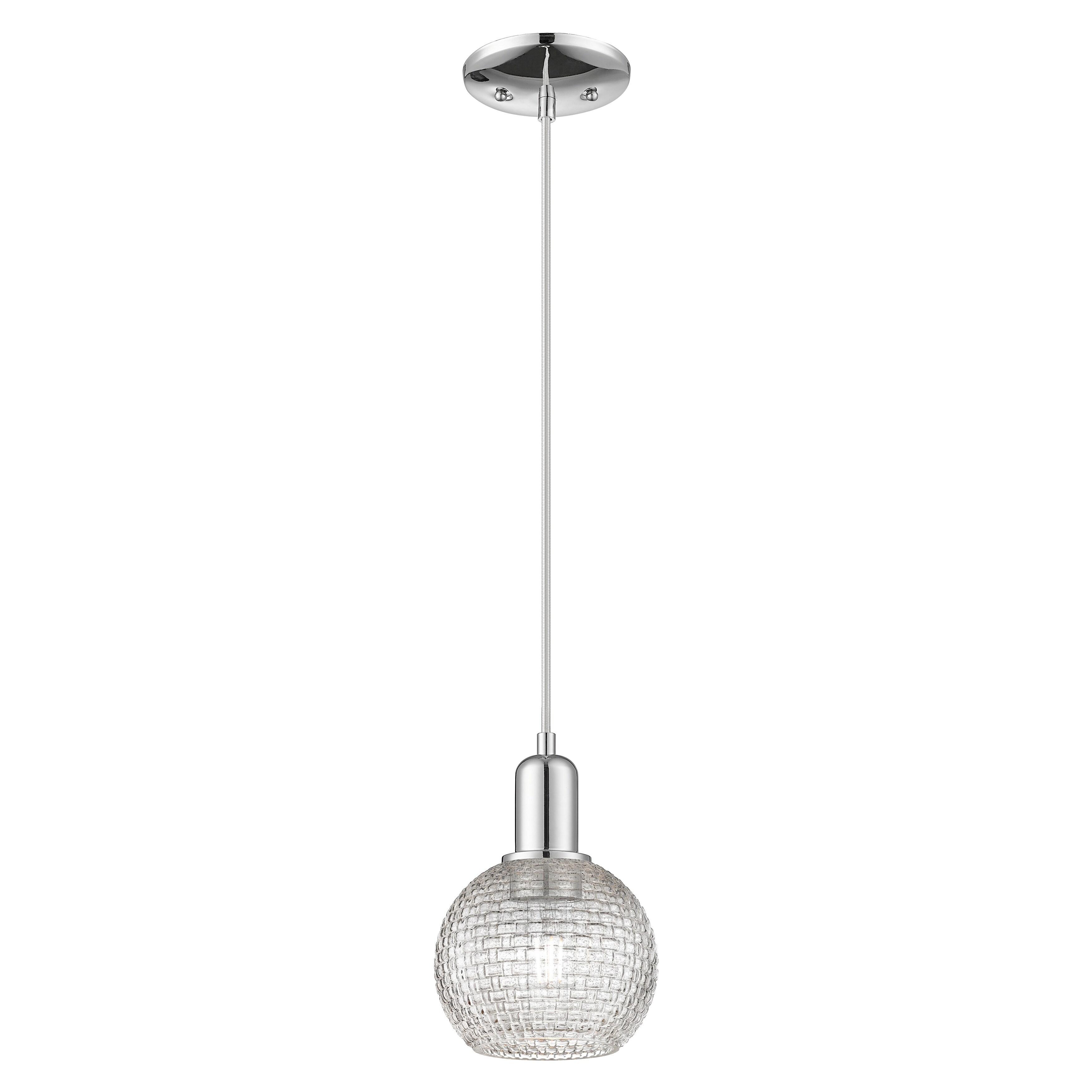 Innovations Lighting Endless Possibilities Arcadia - Athens - 1 Light 6" Basketweave Cord Hung Mini Pendant