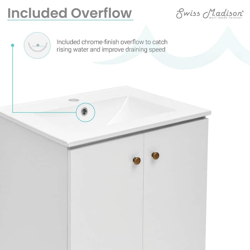 Manoir Bathroom Vanity in White