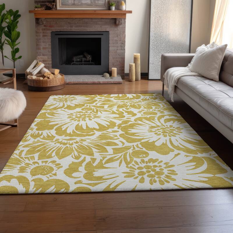 Premium Washable Super Soft Modern Floral Mayfield Rug