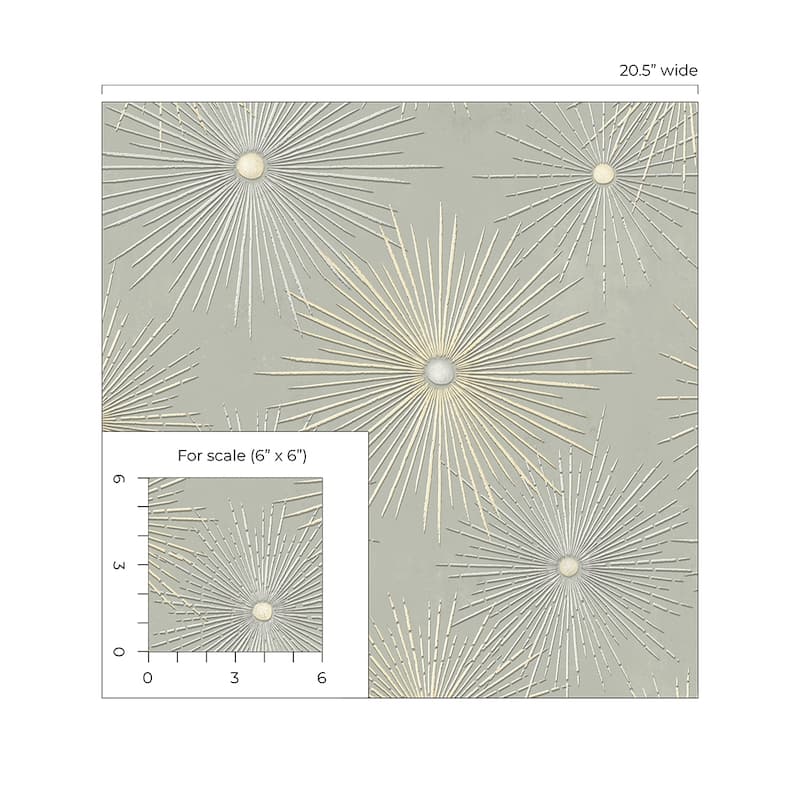 NextWall Starburst Geo Peel and Stick Wallpaper