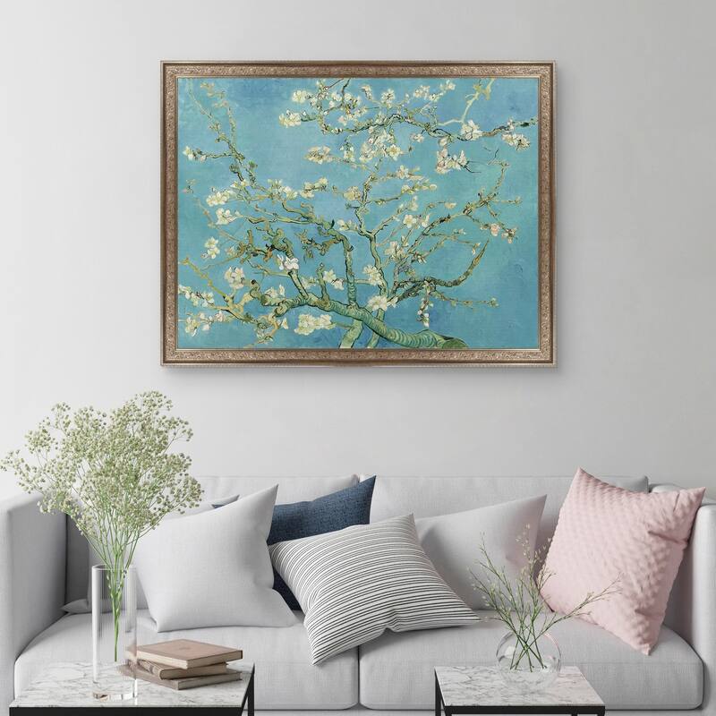 Masterpiece Art Gallery| Almond Blossoms by Vincent Van Gogh - Framed Canvas Art Print