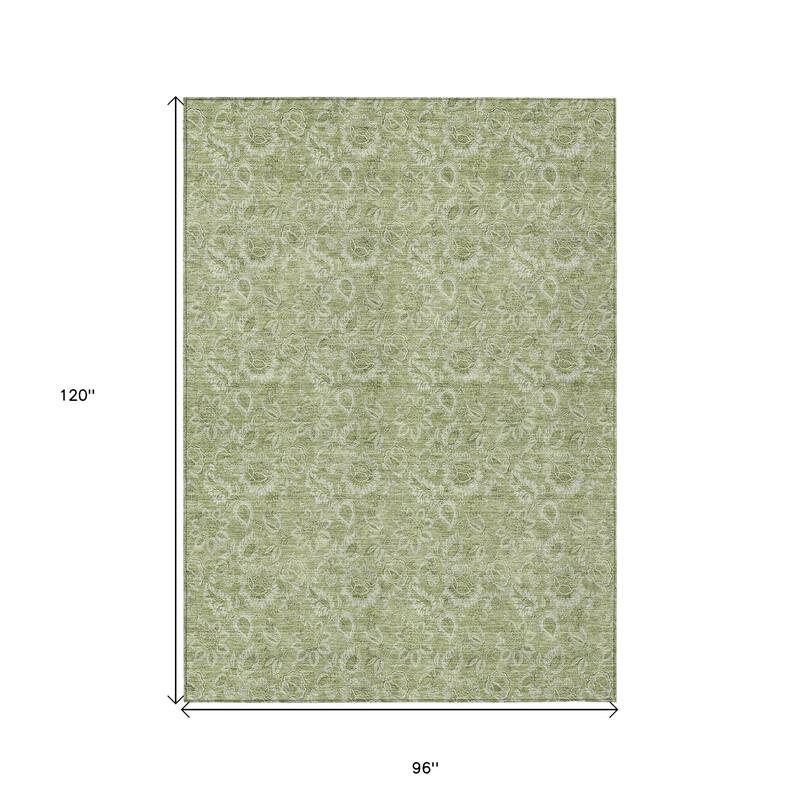 HomeRoots Floral Transitional Rectangle Outdoor Rug