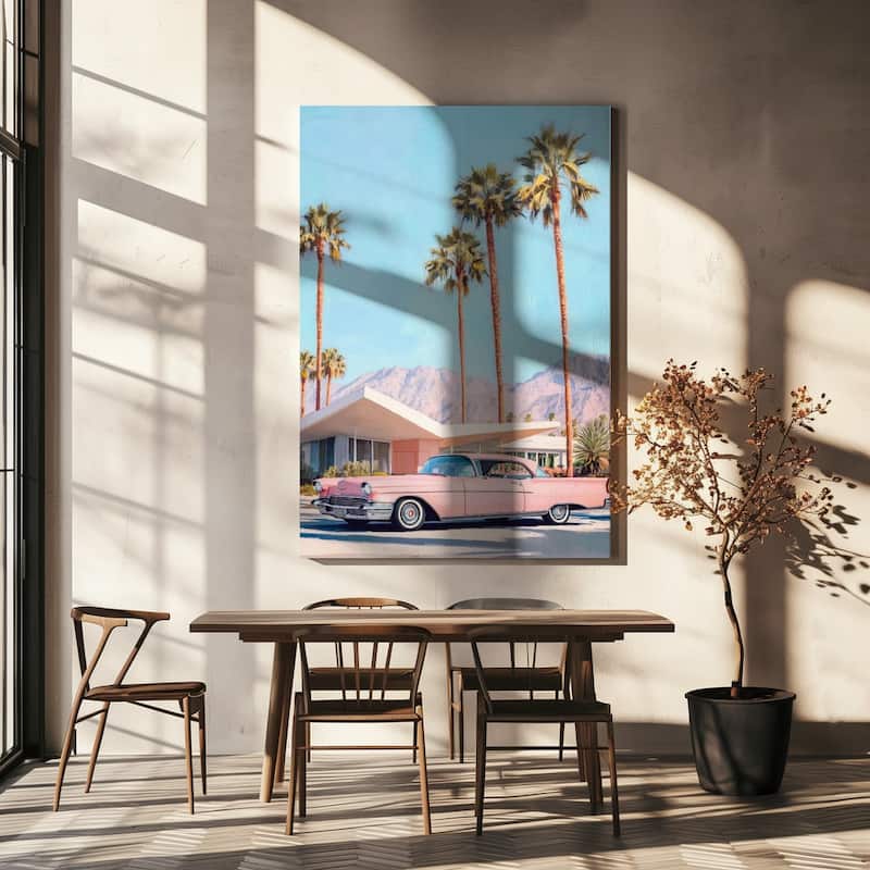 "California Vintage Car" Wrapped Canvas Wall Art
