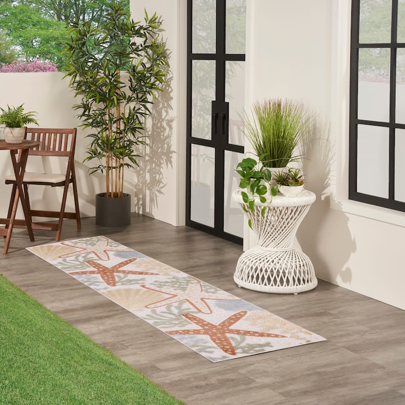 Nourison Aloha Coastal Starfish Indoor/Outdoor Area Rug