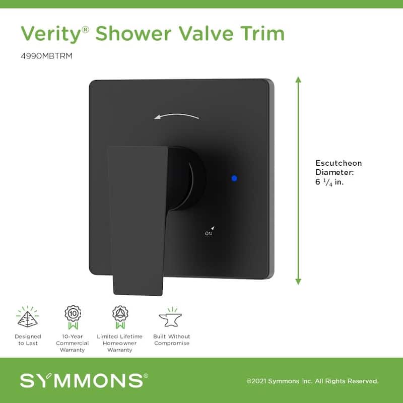 Symmons 4990TRM Verity Pressure Balanced Valve Trim Only with Single