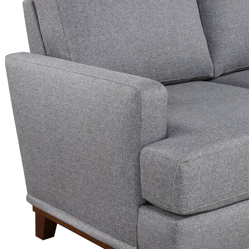 Bridgevine Home Coronado 55" Track Arm Love Seat with Wood Base