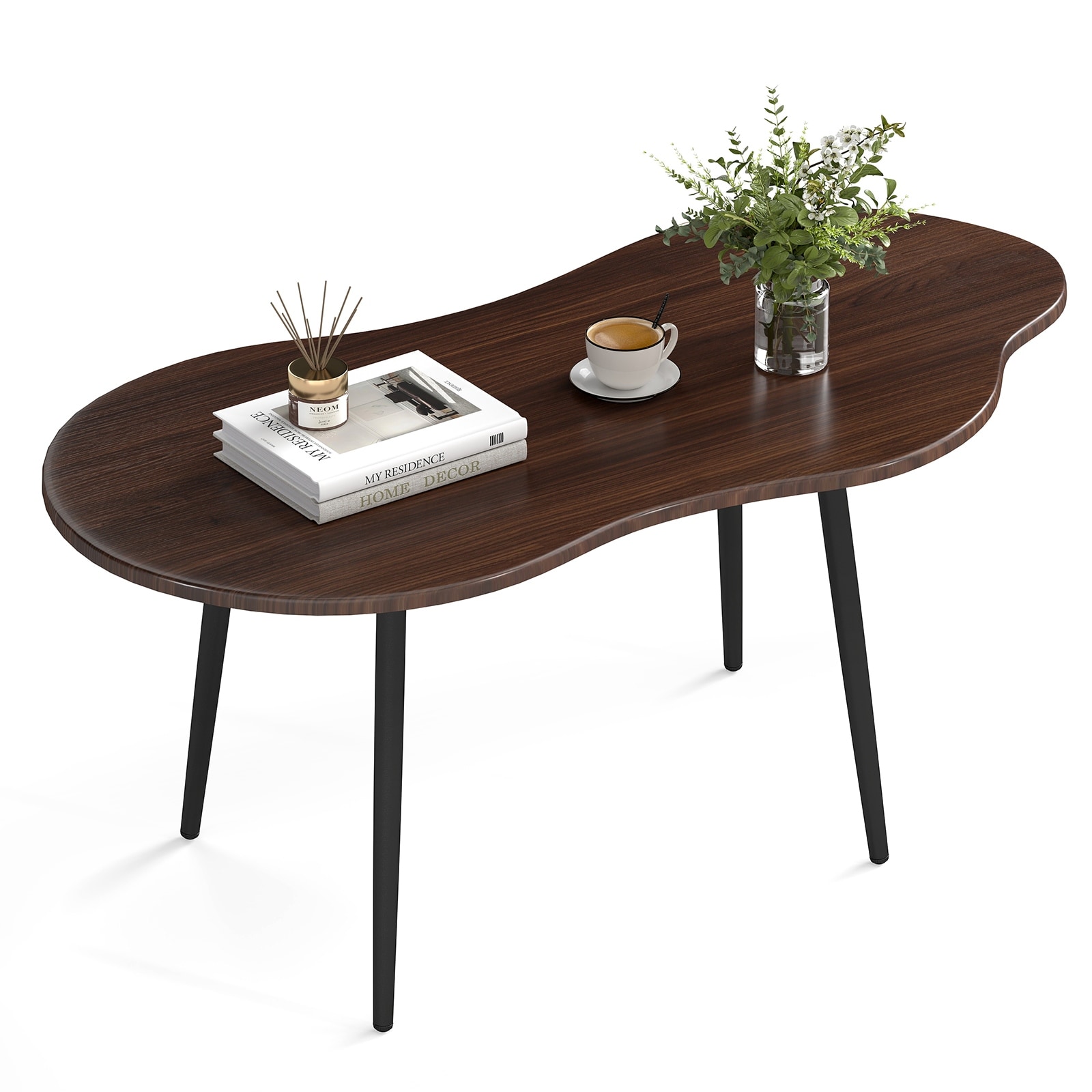 Gymax Cloud Shape Coffee TableIrregular Center Table w/ Metal