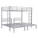 preview thumbnail 6 of 10, Full over Twin & Twin Size Bunk Bed with Built-in Shelf