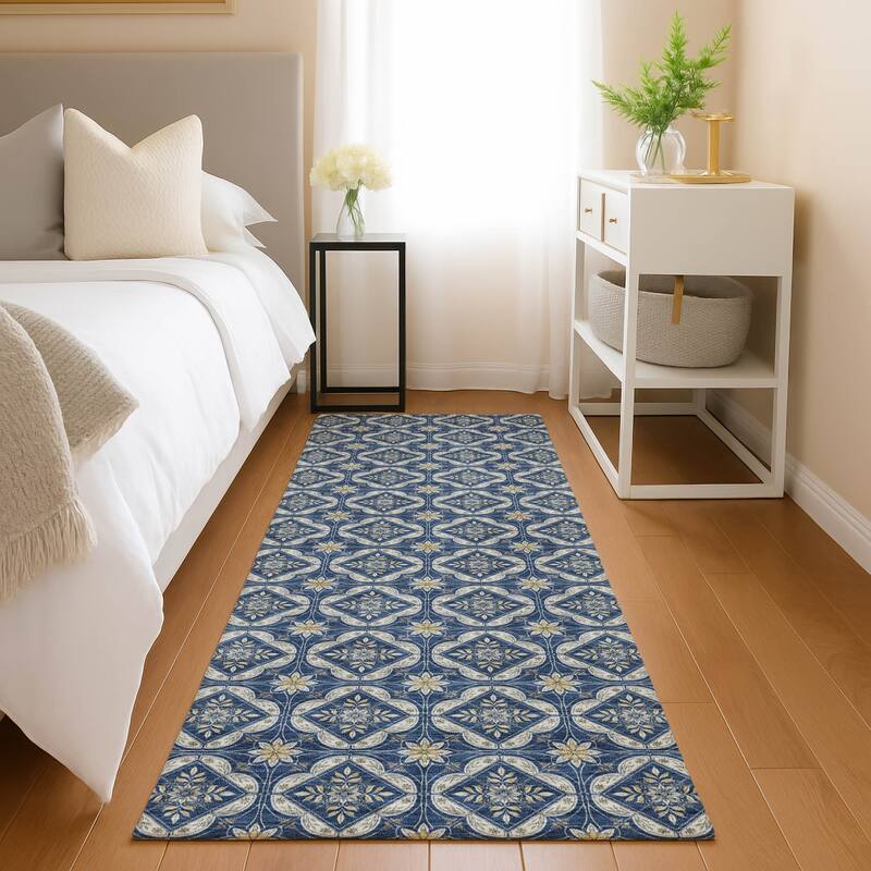 Machine Washable Indoor/ Outdoor Contemporary Granby Chantille Rug