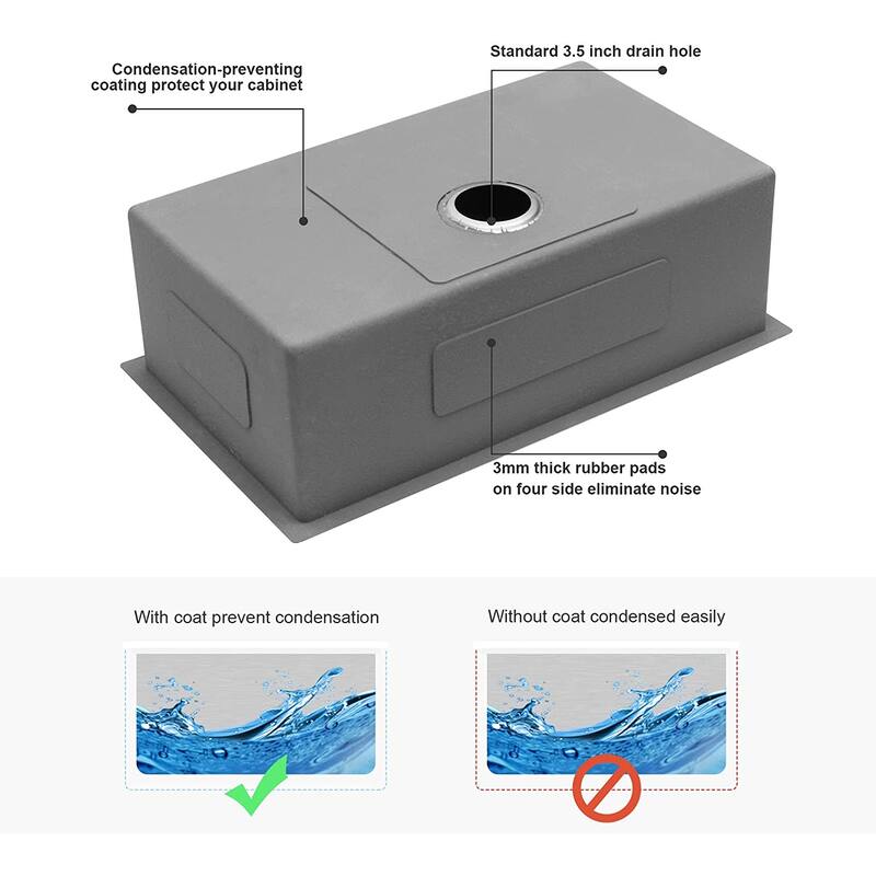 Undermount Kitchen Sink With Sink Grid